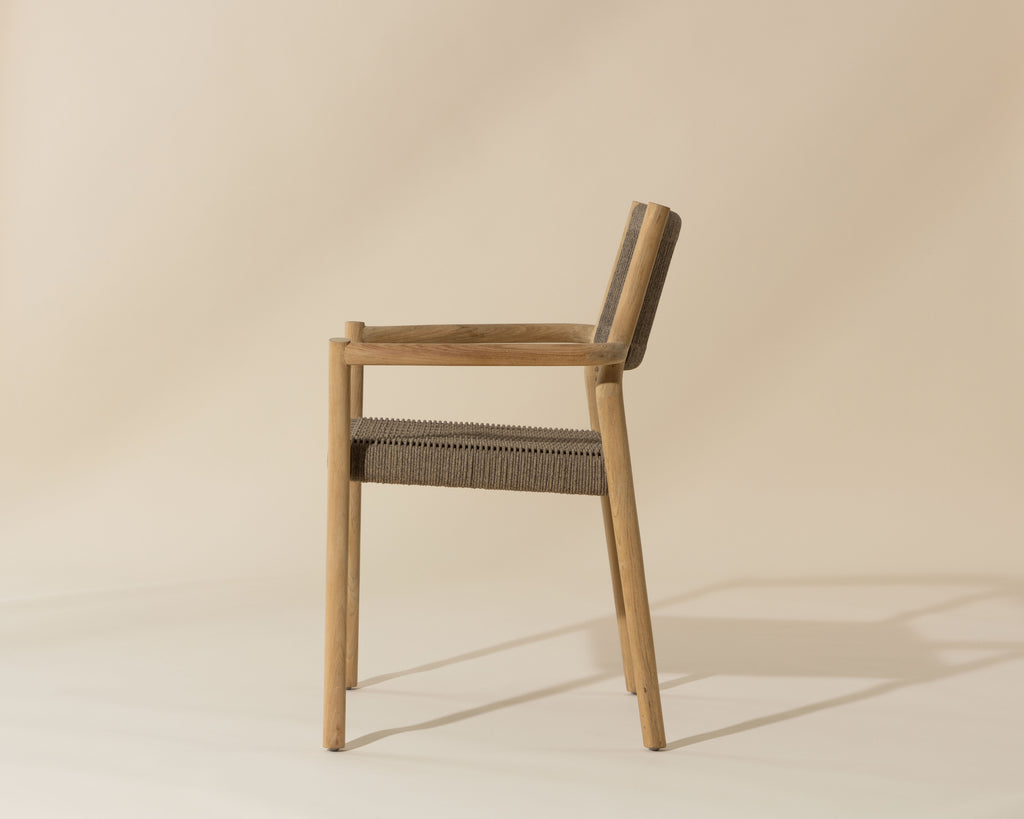 Kavala Stackable Dining Armchair - Natural | Sunpan Furniture - 111560