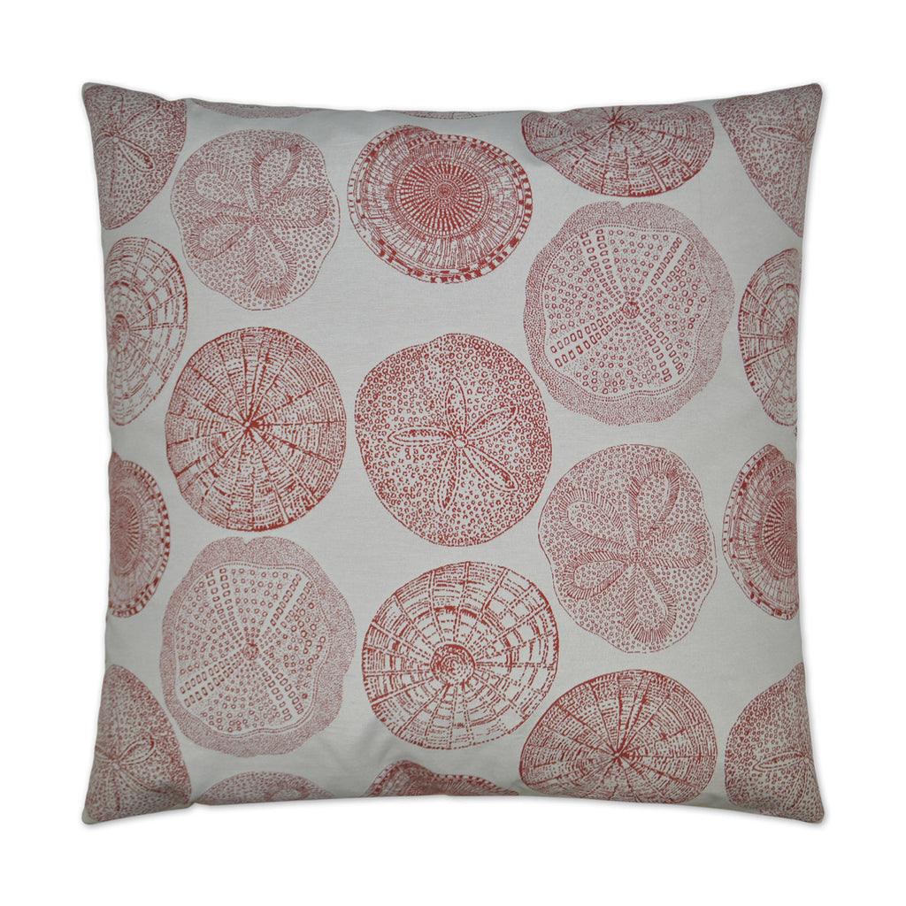 Sand Dollar Decorative Throw Pillow - Red | DV Kap