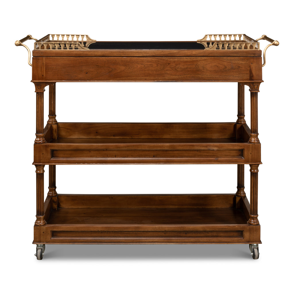 Capital Serving Cart Fruitwood Finish | Sarreid - 26792