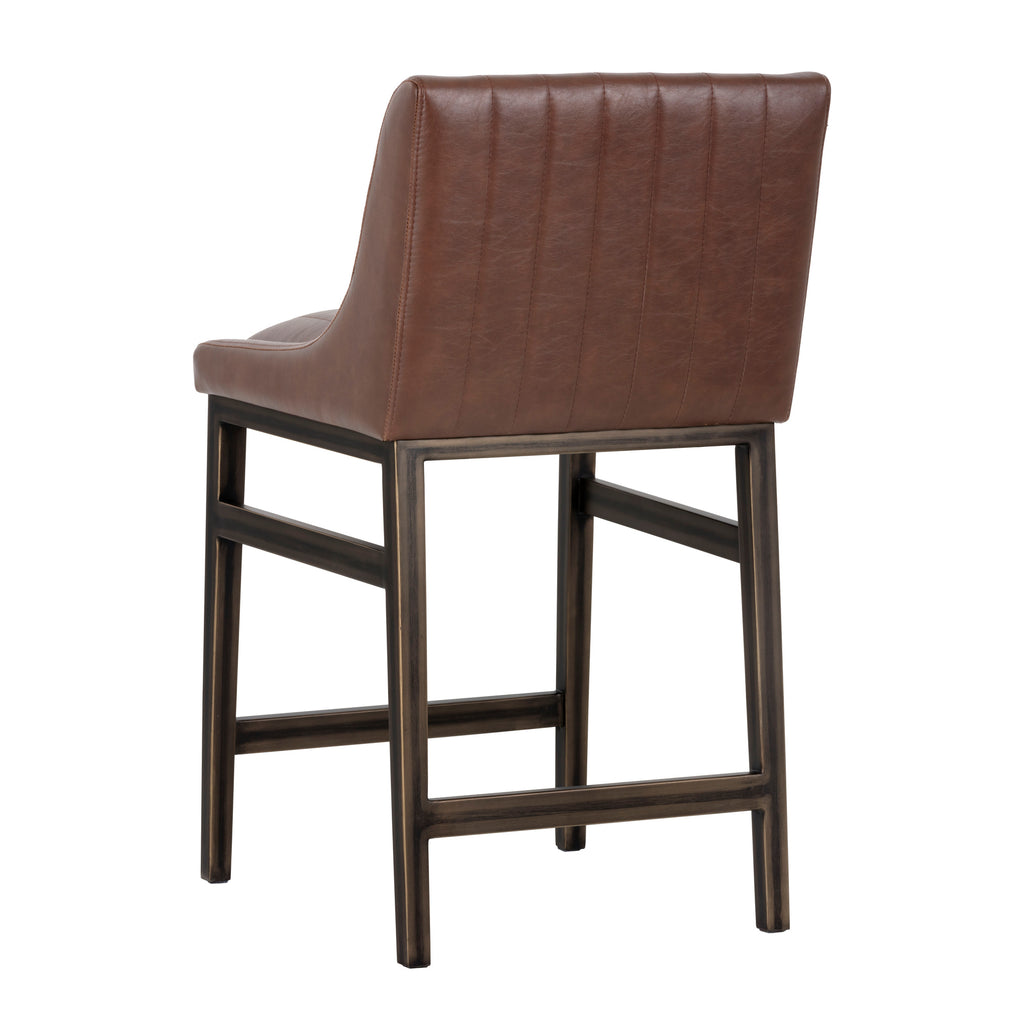 Halden Counter Stool - Vintage Cognac | Sunpan Furniture - 101745