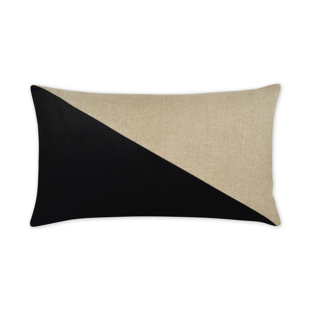 Jefferson Lumbar Decorative Throw Pillow - Black | DV Kap