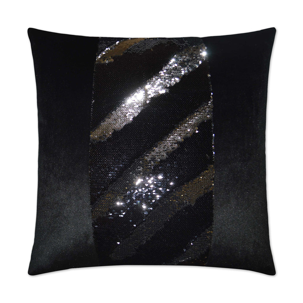 Hylee II Decorative Throw Pillow - Black/Silver | DV Kap