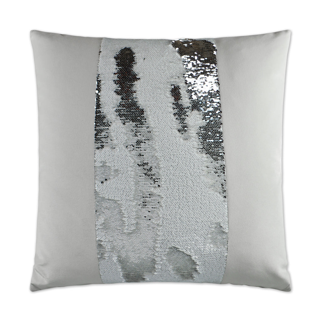 Hylee II Decorative Throw Pillow - White/Silver | DV Kap