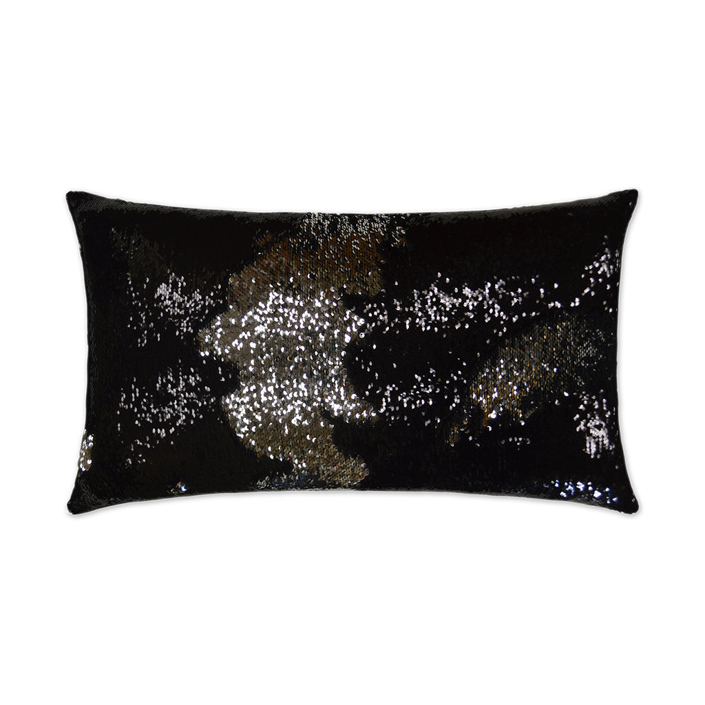 Hylee Lumbar Decorative Throw Pillow - Black/Silver | DV Kap