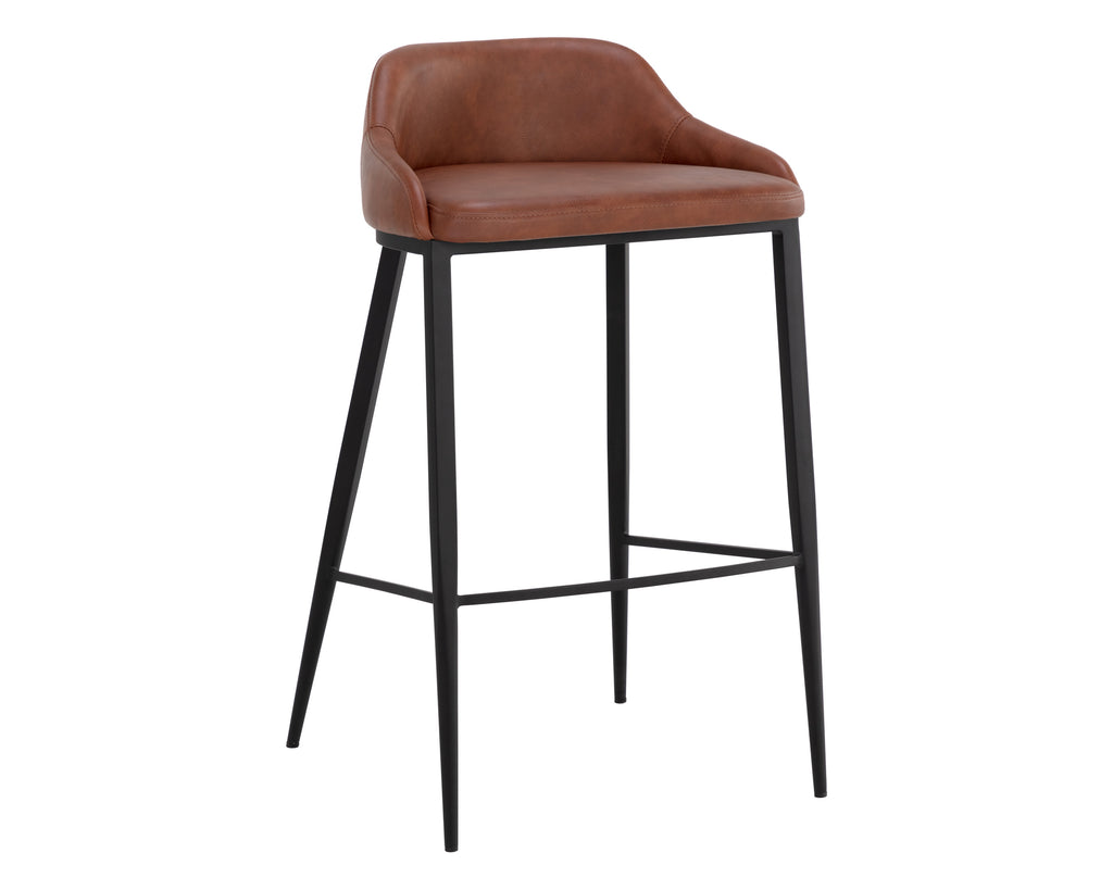 Astra Barstool - Black - Cinnamon Brown | Sunpan Furniture - 111082