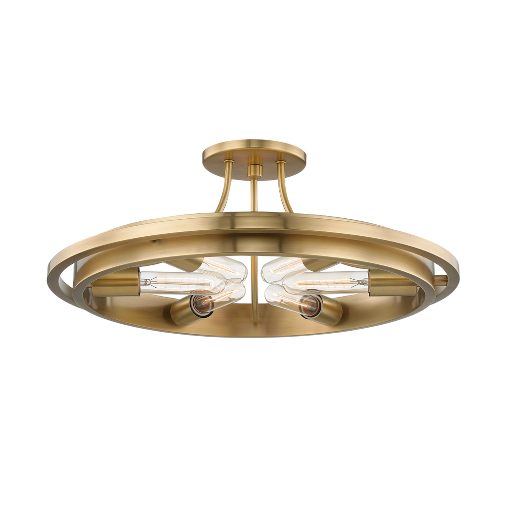 Chambers Semi Flush | Hudson Valley Lighting - 2721-AGB