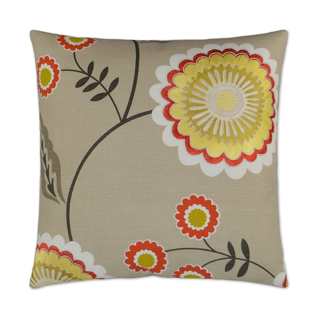 Caladium Decorative Throw Pillow - Orange | DV Kap