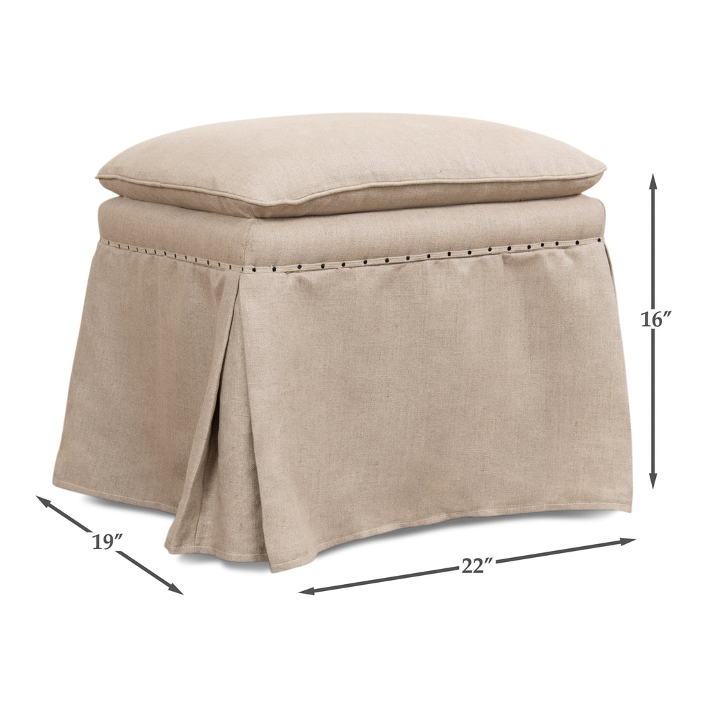 Draped Ottoman | Sarreid - 27719