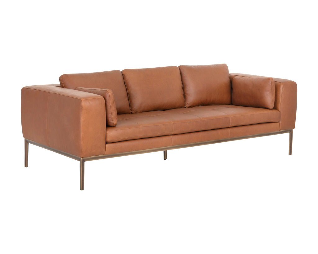 Burr Sofa - Behike Saddle Leather | Sunpan Furniture - 106139