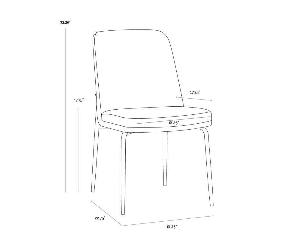 Zeke Dining Chair - Antique Brass - Bergen Ivory | Sunpan Furniture - 109170