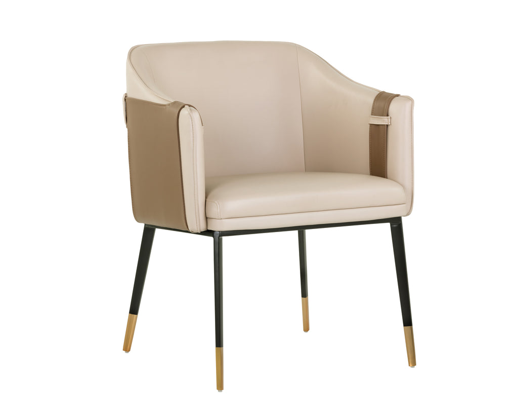 Carter Dining Armchair - Napa Beige / Napa Tan | Sunpan Furniture - 103789