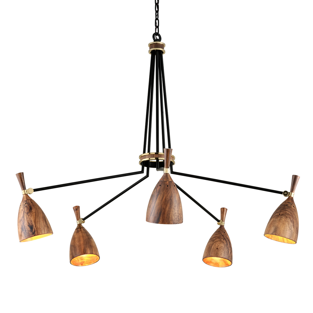 Utopia Chandelier | Corbett Lighting - 280-05-Sbk