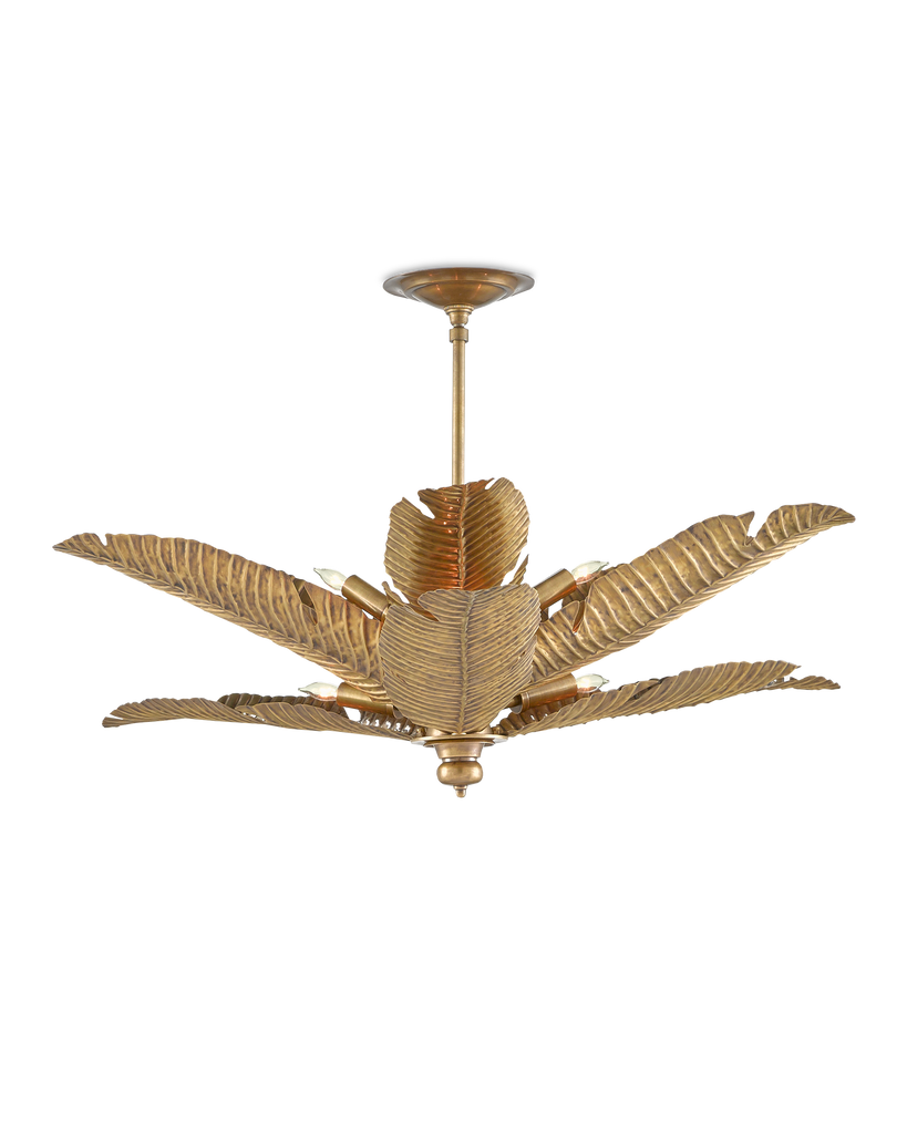 Currey & Co Tropical Gold Semi-Flush Mount | 9000-0544