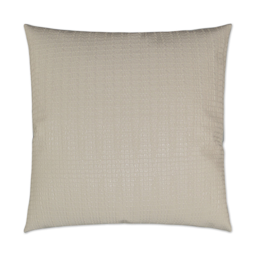 Saltwater Croc Decorative Throw Pillow - Ivory | DV Kap