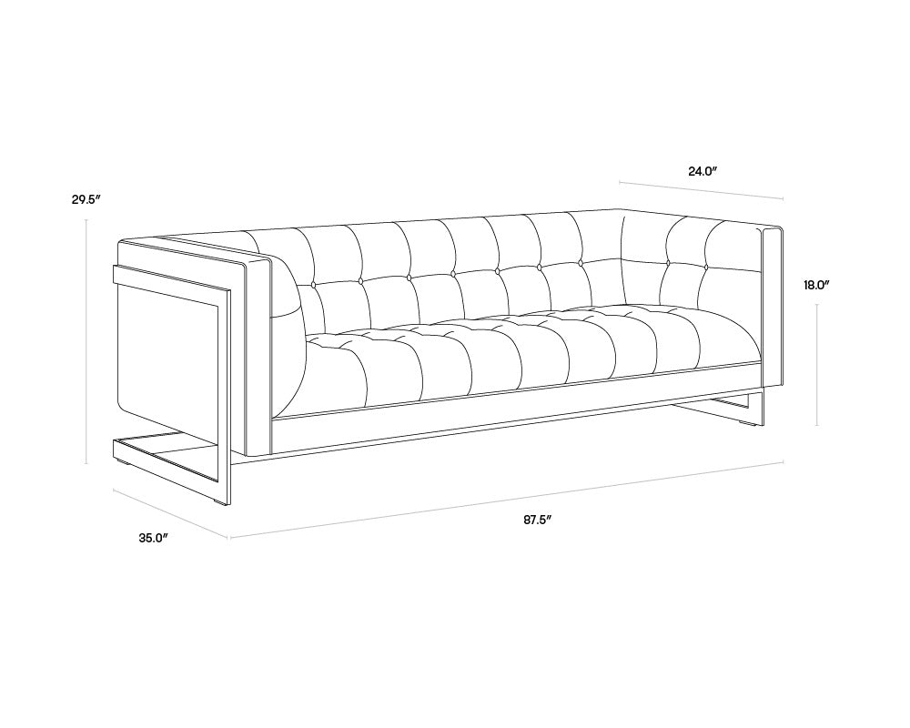 Ekon Sofa - Piccolo Pebble | Sunpan Furniture - 102775