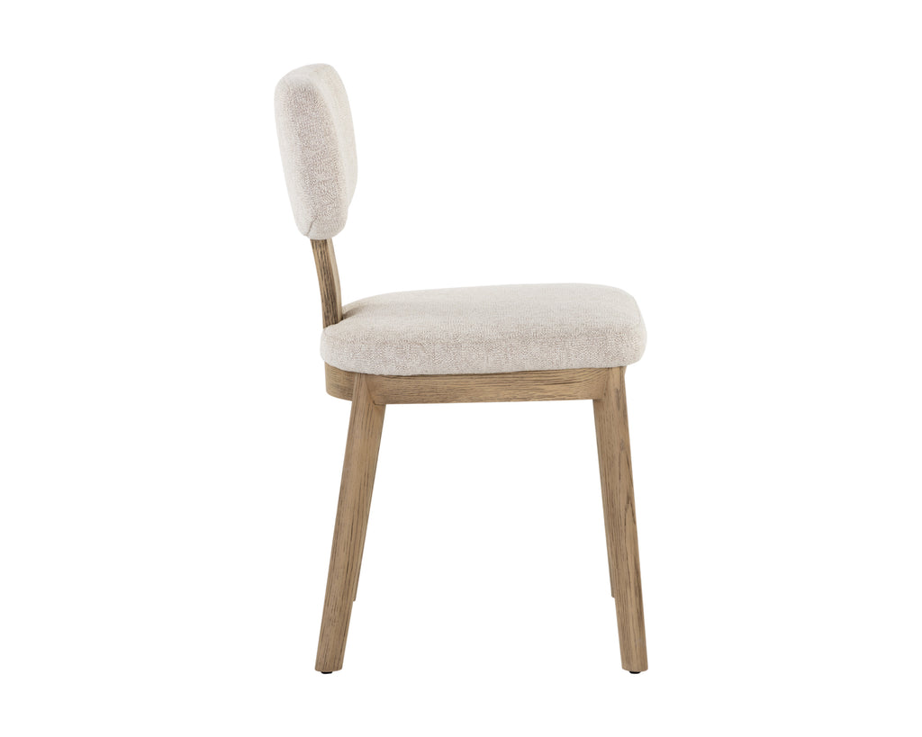 Rickett Dining Chair - Weathered Oak - Dove Cream | Sunpan Furniture - 107883