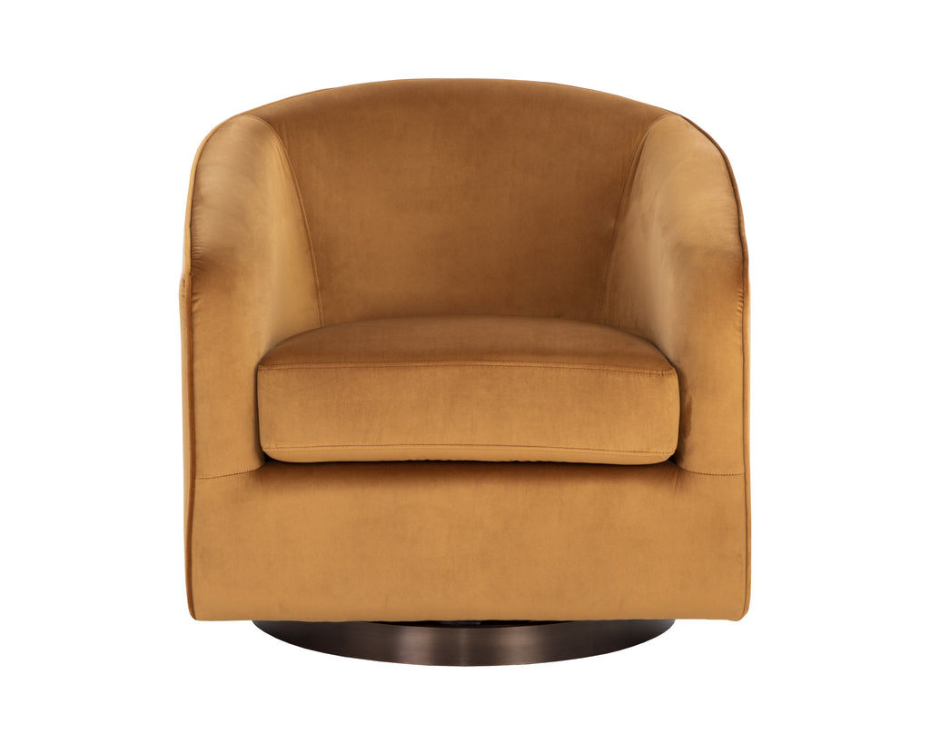 Hazel Swivel Lounge Chair - Dark Bronze - Gold Sky | Sunpan Furniture - 107966