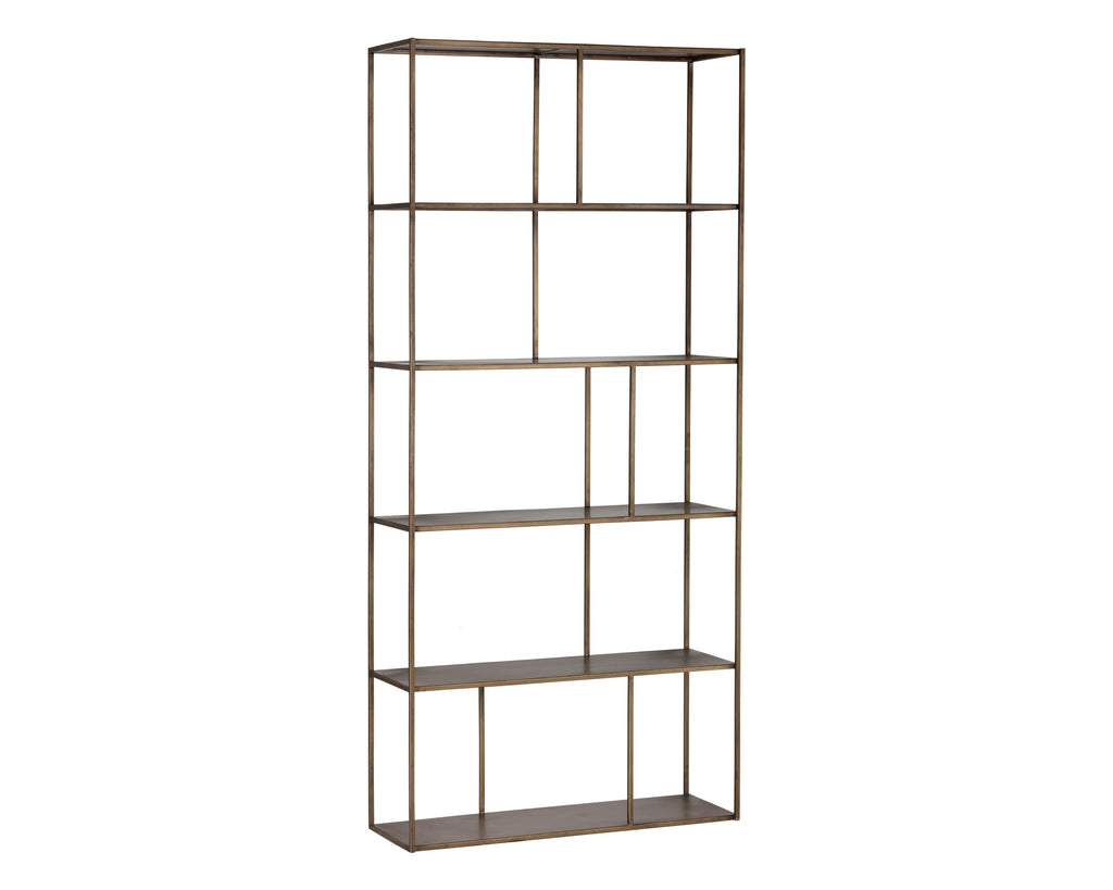 Eiffel Bookcase - Large - Antique Brass | Sunpan Furniture - 102940