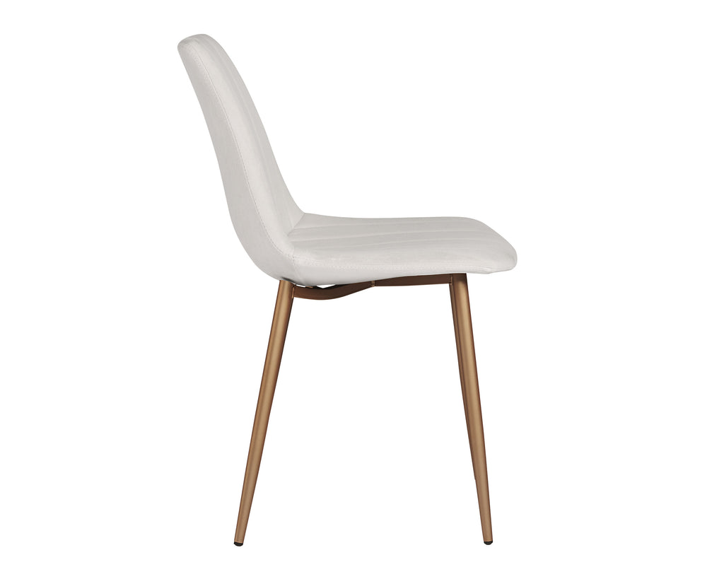 Drew Dining Chair - Champagne Gold - Antonio Linen | Sunpan Furniture - 104217