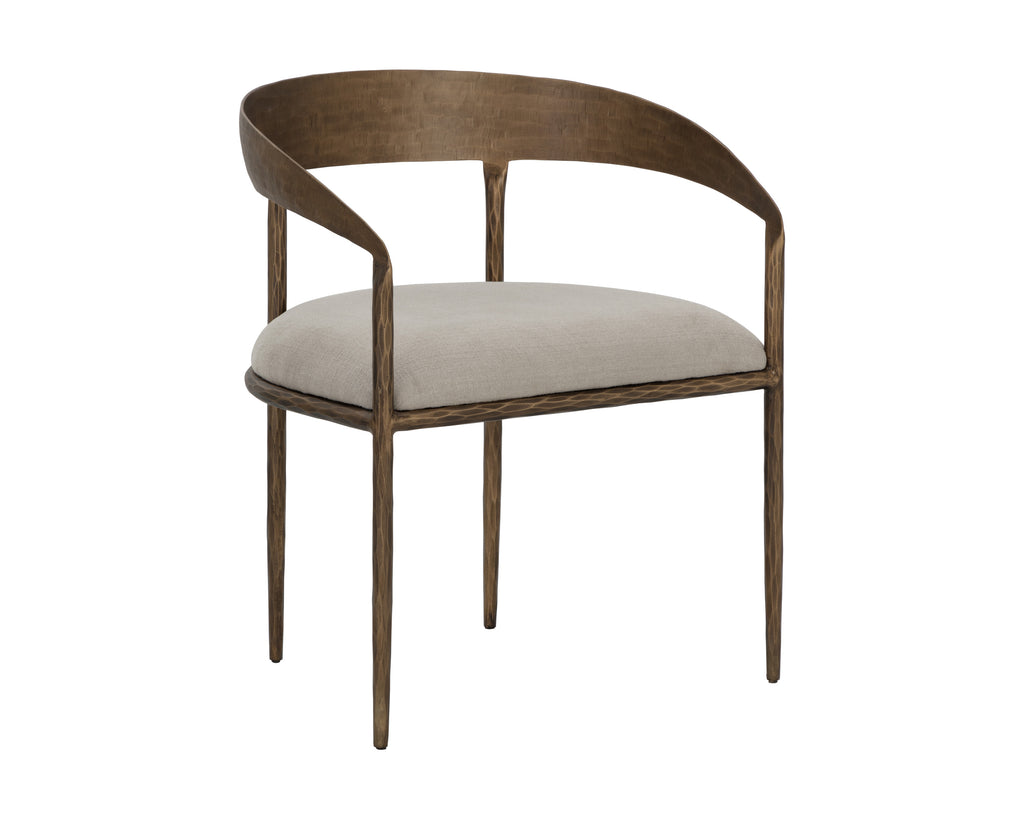 Zanatta Dining Armchair - Zenith Taupe Grey | Sunpan Furniture - 110998