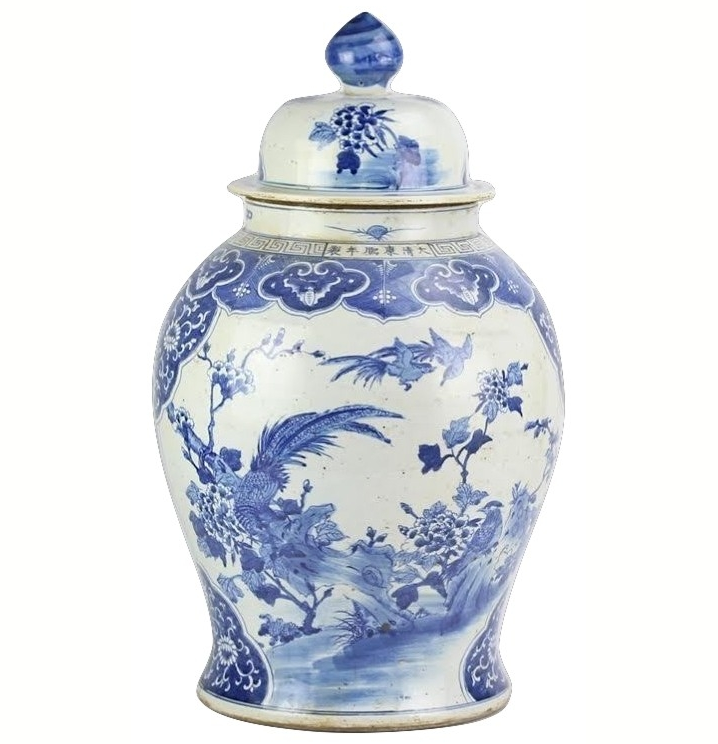 Large Pheasant Ginger Jar | Enchanted Home - POR062