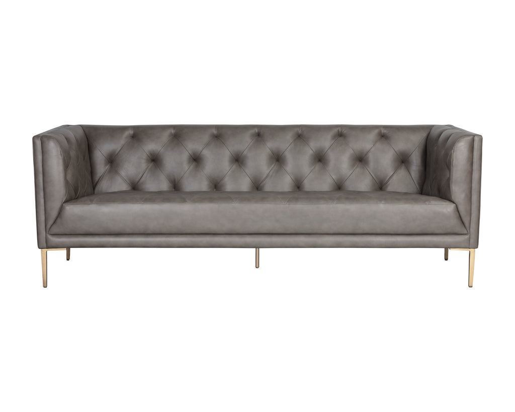 Westin Sofa - Vintage Steel Grey Leather | Sunpan Furniture - 105730