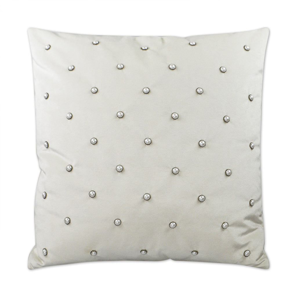 Pearlesque Decorative Throw Pillow - Marshmallow | DV Kap