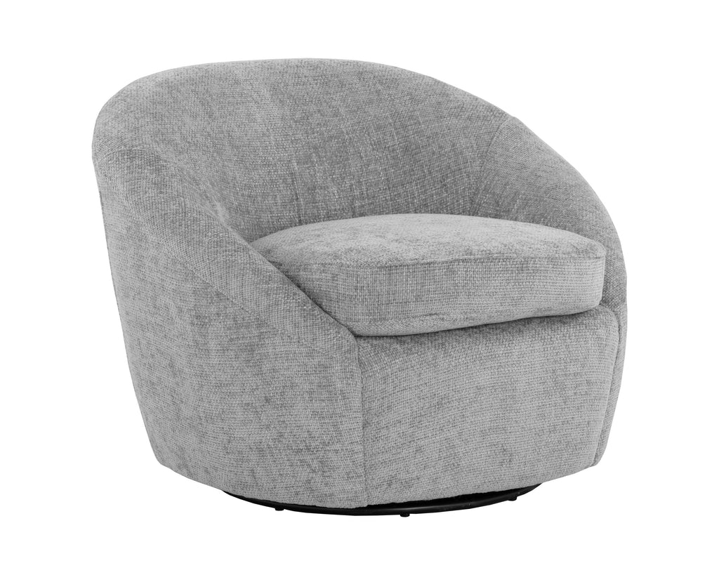 Bliss Swivel Lounge Chair - Husky Grey | Sunpan Furniture - 109892