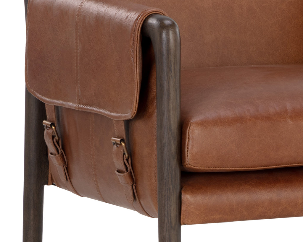 Mauti Counter Stool - Brown - Shalimar Tobacco Leather | Sunpan Furniture - 111654