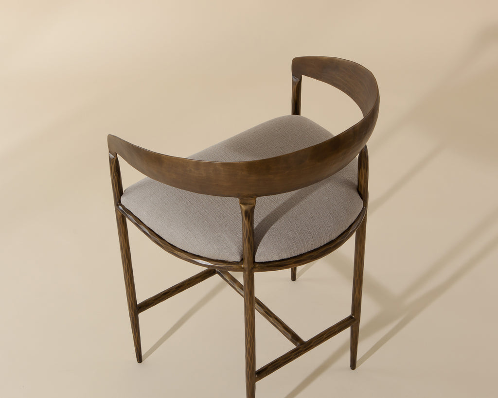 Zanatta Counter Stool - Zenith Taupe Grey | Sunpan Furniture - 110614