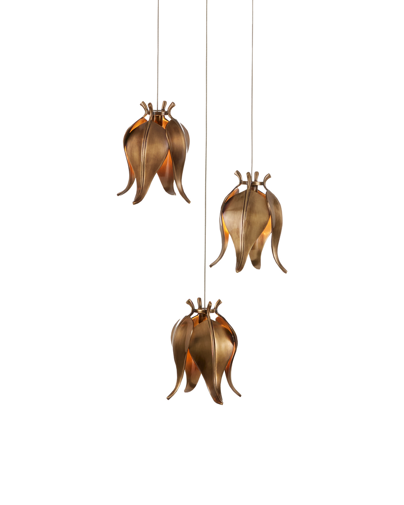 Currey & Co Iota 3-Light Round Multi-Drop Pendant | 9000-1020