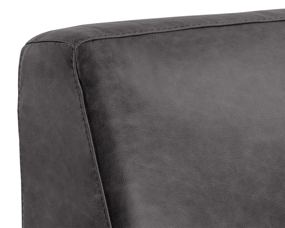 Watson Modular - Armless Chair - Marseille Black Leather | Sunpan Furniture - 106174