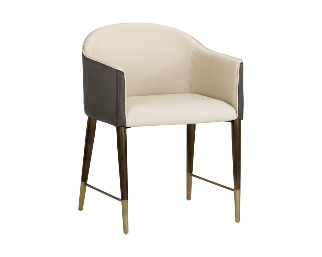 Kylin Dining Armchair - Dillon Cream / Bravo Ash | Sunpan Furniture - 105687