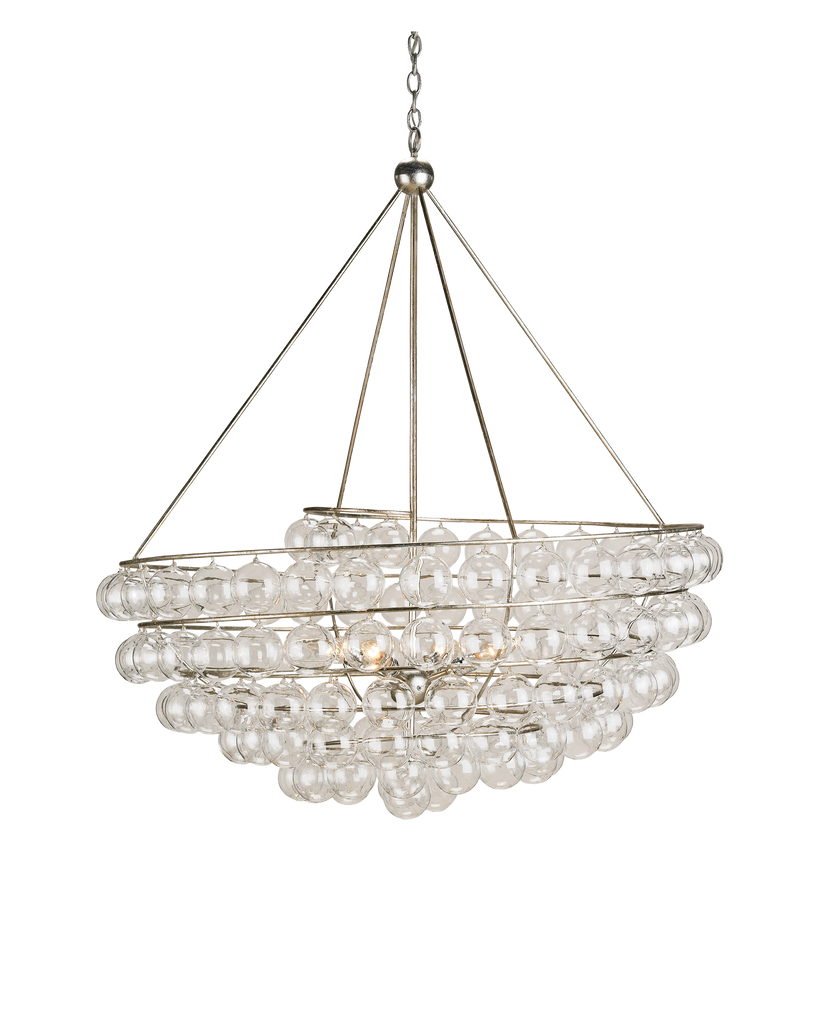 Currey & Co Stratosphere Silver Chandelier | 9002