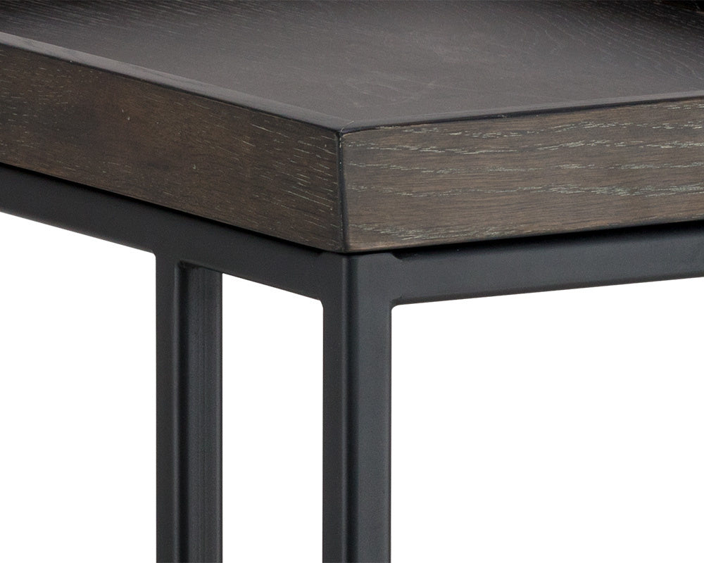 Arden C-Shaped Side Table - Black - Charcoal Grey | Sunpan Furniture - 104615