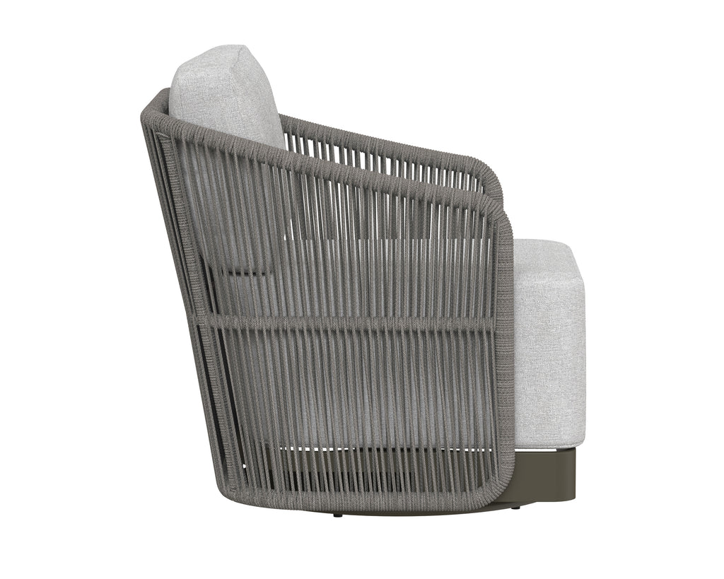 Allariz Swivel Armchair - Warm Grey - Gracebay Light Grey | Sunpan Furniture - 109651