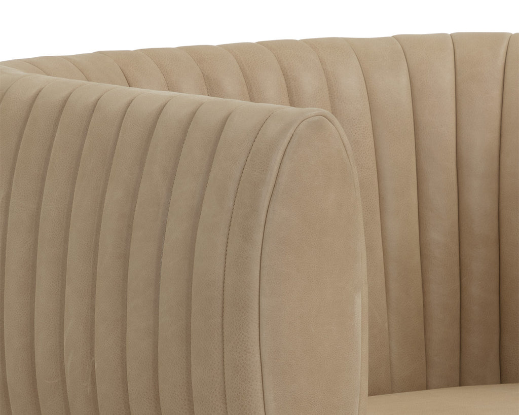 Tryor Lounge Chair - Sahara Sand Leather | Sunpan Furniture - 111009