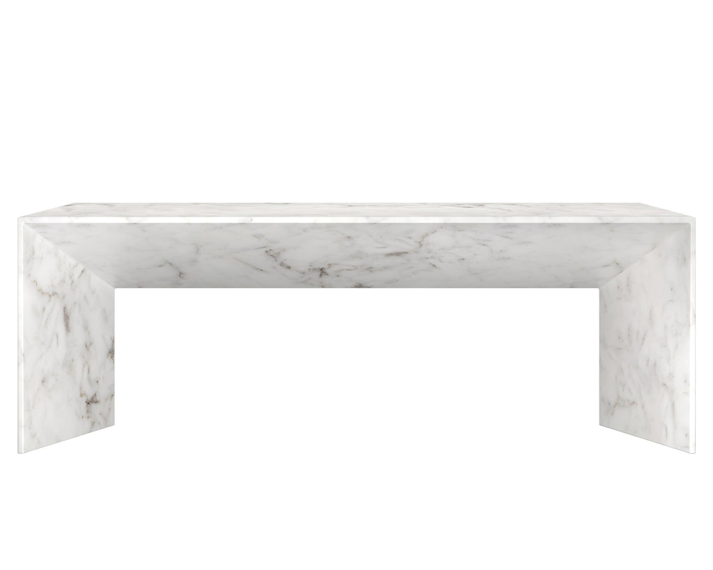 Nomad Coffee Table - Marble Look - White | Sunpan Furniture - 108025