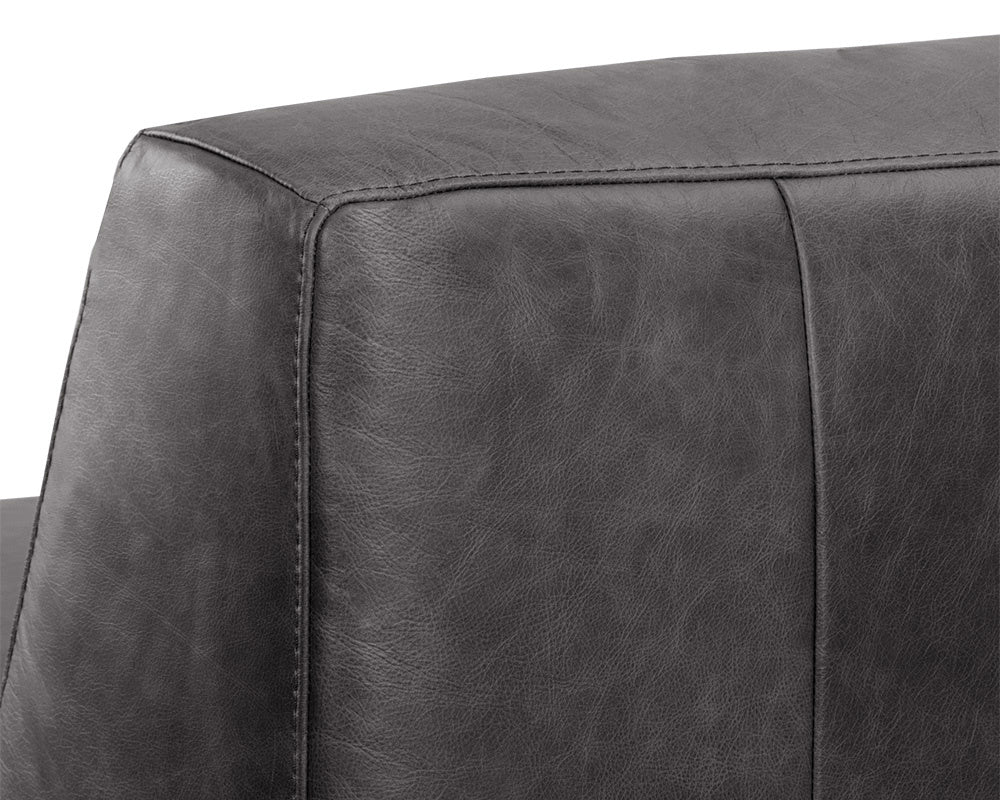 Watson Modular - Armless Chair - Marseille Black Leather | Sunpan Furniture - 106174