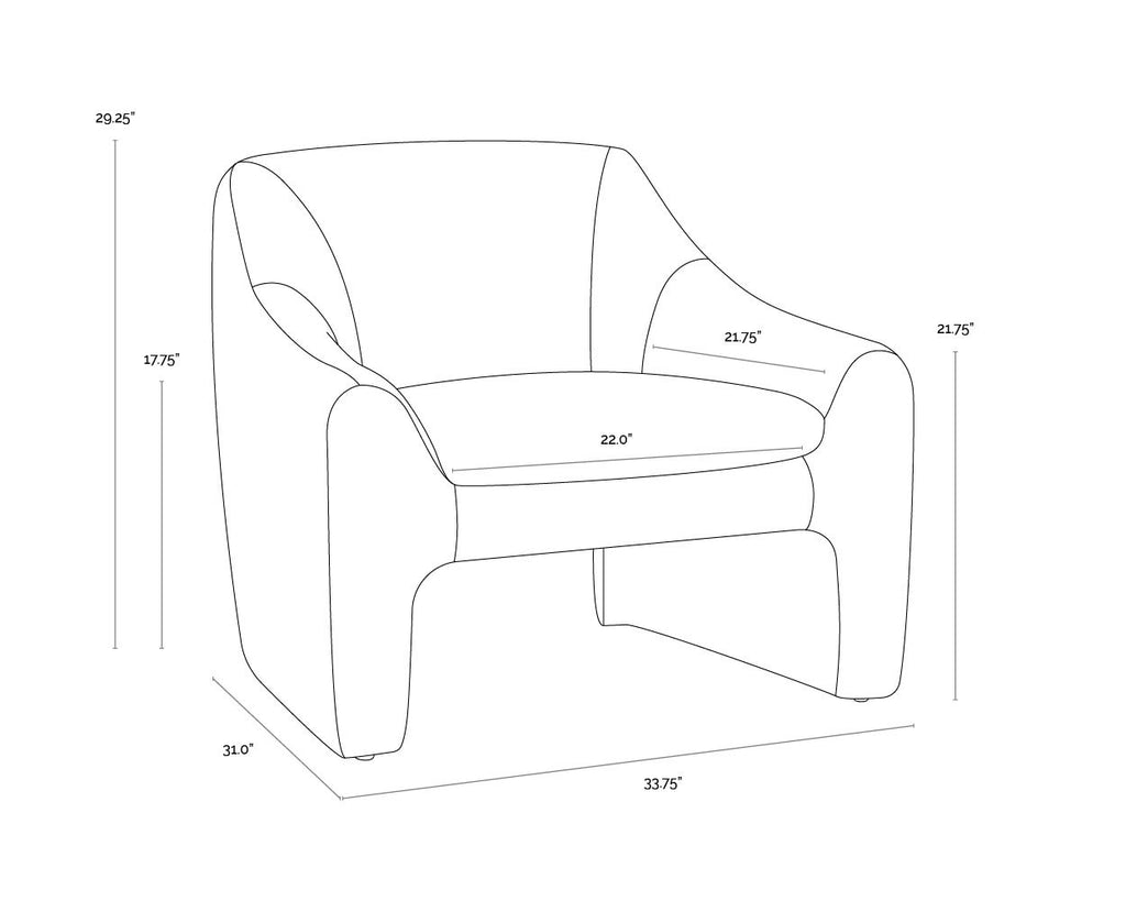 Nevaeh Lounge Chair - Danny Iceberg | Sunpan Furniture - 109586