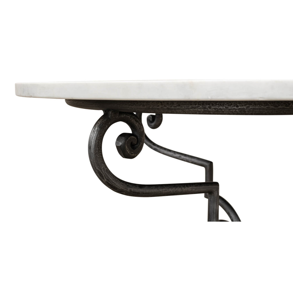 The French Iron And Marble Table | Sarreid Ltd - 30139