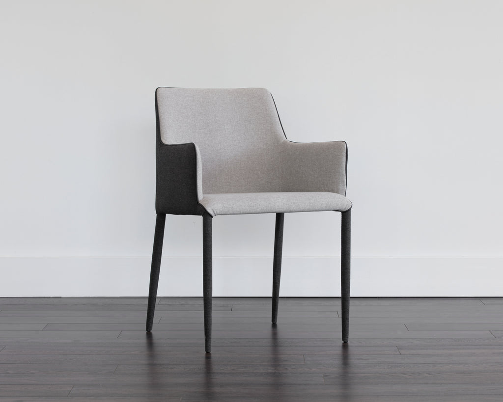 Renee Dining Armchair - Armour Grey / Dark Slate | Sunpan Furniture - 103158