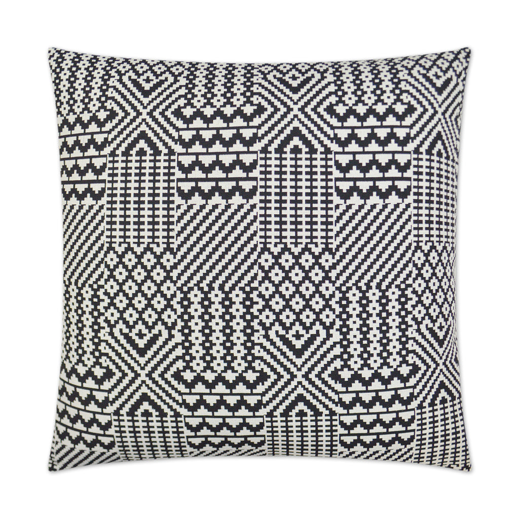 Quilt Decorative Throw Pillow - Black | DV Kap