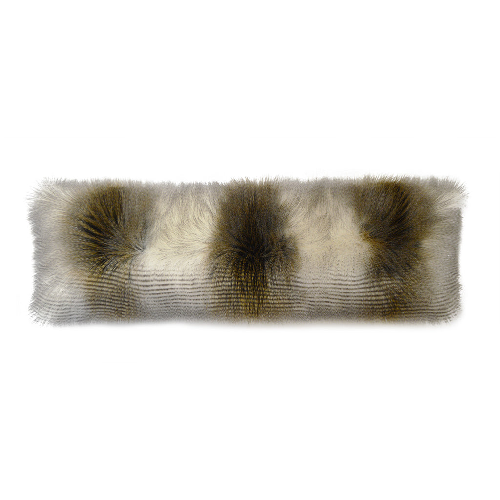 Fur Bolster Decorative Throw Pillow - Alaskan Hawk | DV Kap