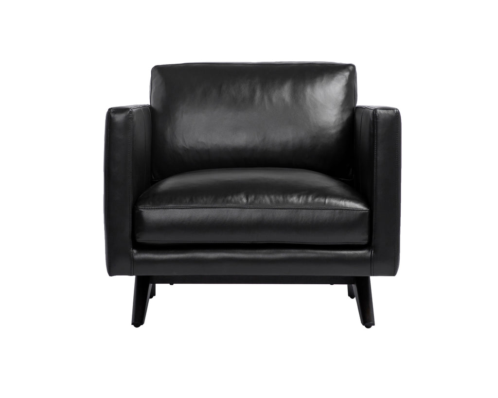 Rogers Armchair - Cortina Black Leather | Sunpan Furniture - 110577