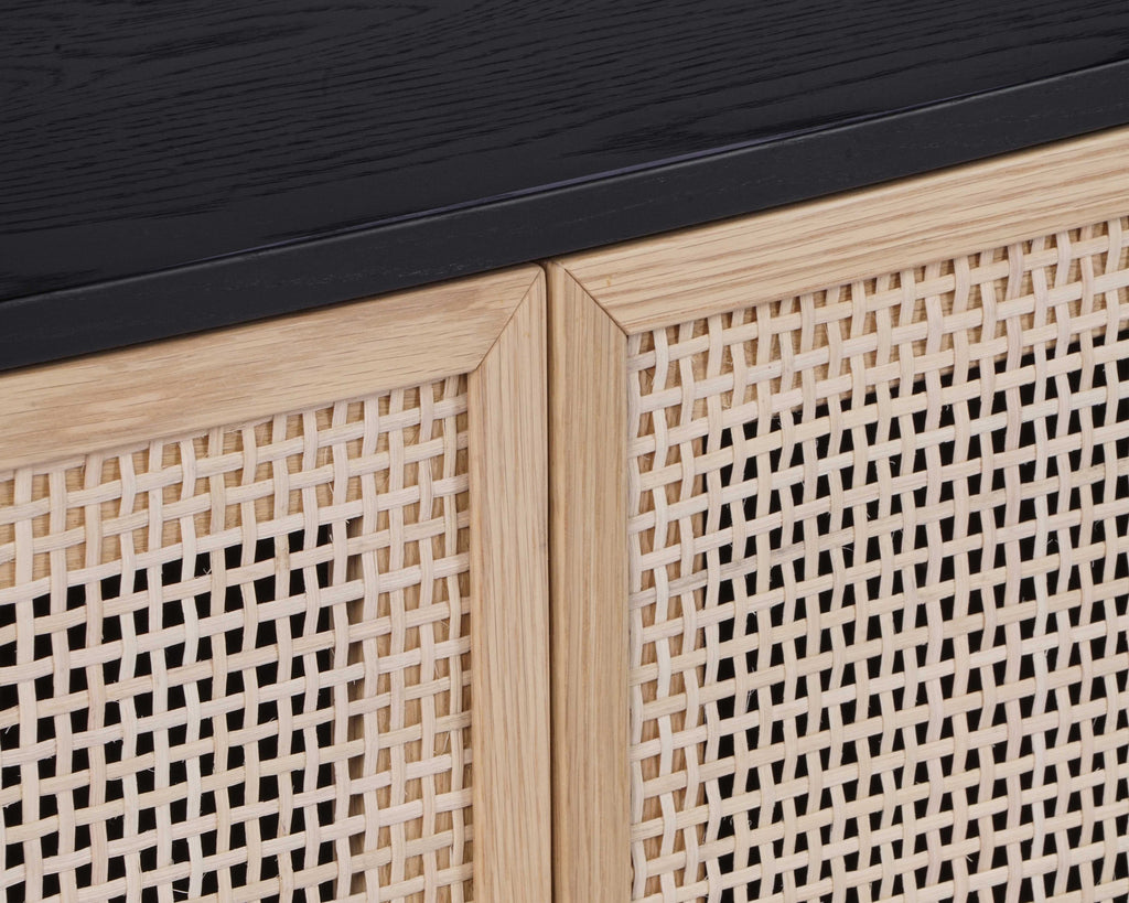 Avida Sideboard - Small - Gold - Black/Natural | Sunpan Furniture - 106836