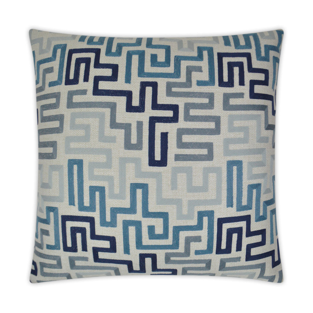 Labyrinth Decorative Throw Pillow - Indigo | DV Kap