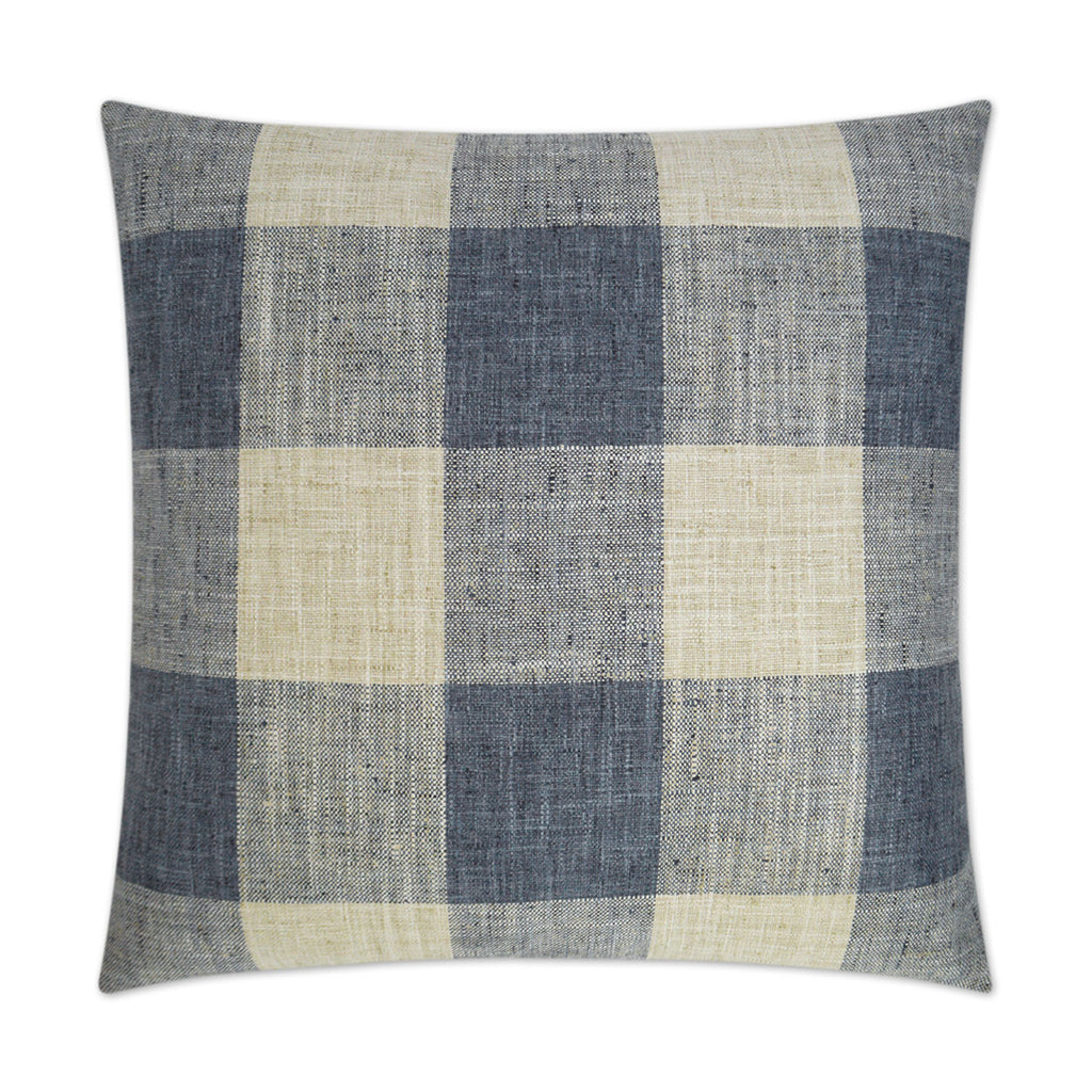 Check Please Decorative Throw Pillow - Blue | DV Kap