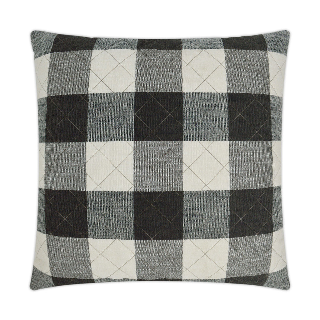 Buffalo Quilt Decorative Throw Pillow - Grey | DV Kap