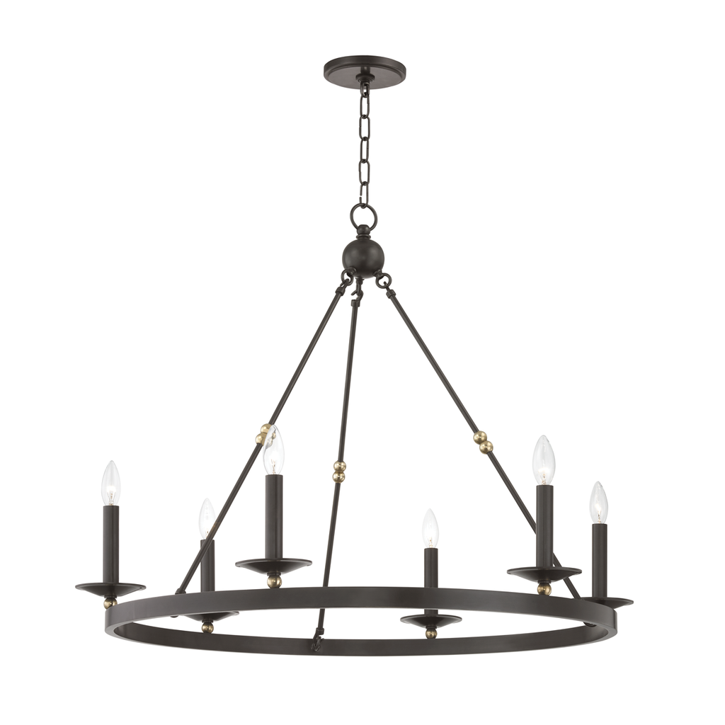 Allendale Chandelier | Hudson Valley Lighting - 3206-AOB